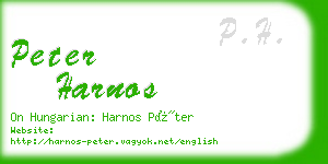 peter harnos business card